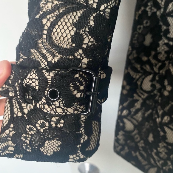 Lace Overlay Trench Coat - Picture 4 of 6